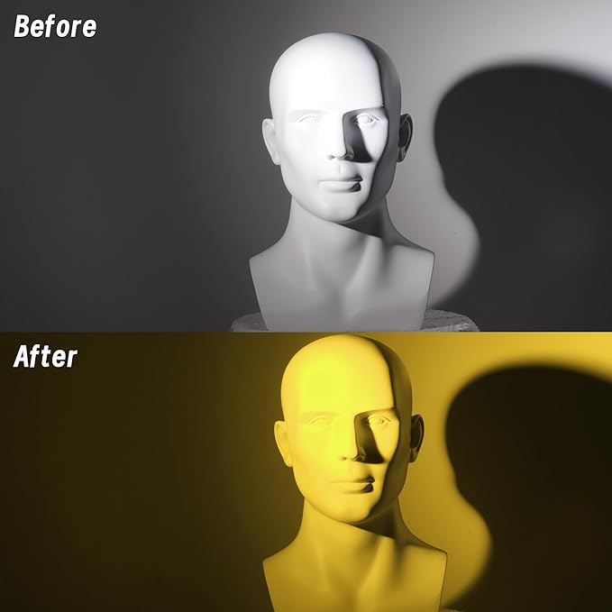 Lystaii 9pcs Lighting Gel Filter 11.8 x 11.8 Inches Gel Light Filter Color Correction Colored Overlays Transparent Color Filters Film Plastic Sheets for Film, Video, Photo, Stage Studio (Yellow)