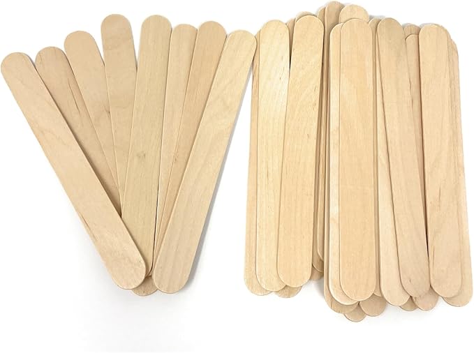 Jumbo 6 Inch Wooden Multi-Purpose Popsicle Sticks,Craft, Ice Cream, Wax, Waxing, Tongue Depressor Wood Sticks [5000 Count]