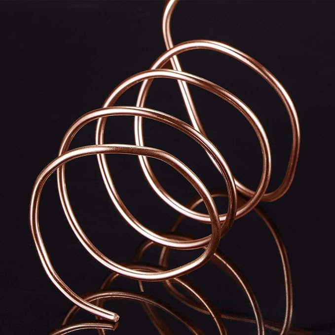 TecUnite Aluminum Craft Wire for Sculpting Armature Bendable Craft Wire for DIY Jewelry Making(Copper, 10 M X 1 mm, 1 Roll)