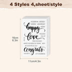 UCEC 4 Sheets Words Clear Stamps in Classic for Card Making Silicone Stamp with Scripture Greeting Words Pattern for Valentines Holiday Birthday Card and Scrapbooking Journal, Christmas Stamps