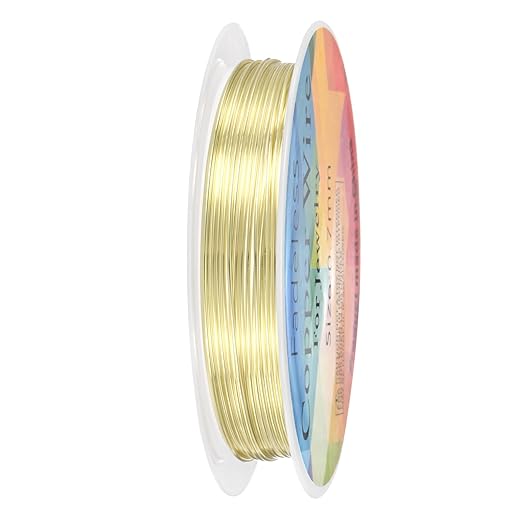 0.7 mm/21 Gauge Copper Wire for Jewelry Making, 10.2FT Copper Beading Craft Wire for Jewelry/Weaving/DIY Crafting/Planting, Color-Retaining [3.1M, Light Golden]