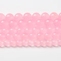 90pcs Natural Light Pink Chalcedony Stone Beads for Jewelry Making - Energy Healing Power Stone DIY Bracelet Necklace Accessories - 15" (4mm, Light Pink Chalcedony)