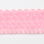6mm 60pcs Natural Light Pink Chalcedony Stone Beads for Jewelry Making Energy Healing Power Stone DIY Bracelet Necklace Accessories 15" (6mm, Light Pink Chalcedony)