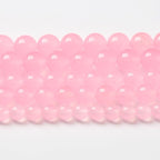 10mm 36pcs Natural Light Pink Chalcedony Stone Beads for Jewelry Making Energy Healing Power Stone DIY Bracelet Necklace Accessories 15" (10mm, Light Pink Chalcedony)