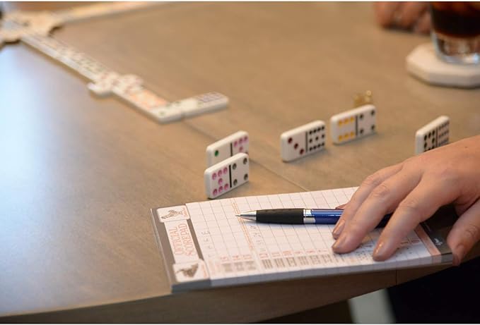 Regal Games Mexican Train Score Pads & Chicken Foot Dominoes Game for Adults - Ideal for Family Fun Game Night and Travel - 100 Sheets (8.25" x 5.5")