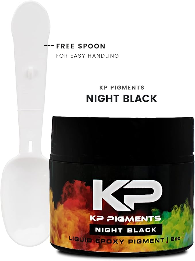 Epoxy Pigment Paste for Epoxy Resin, Tint/Pigment Paste with Spoon for Arts and Crafts, Jewelry, Resin Woodworking and More! (Night Black)