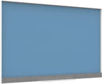 U Brands Magnetic Glass Dry-Erase Board, 36" x 48" Inches, Blue Surface, White Aluminum Frame