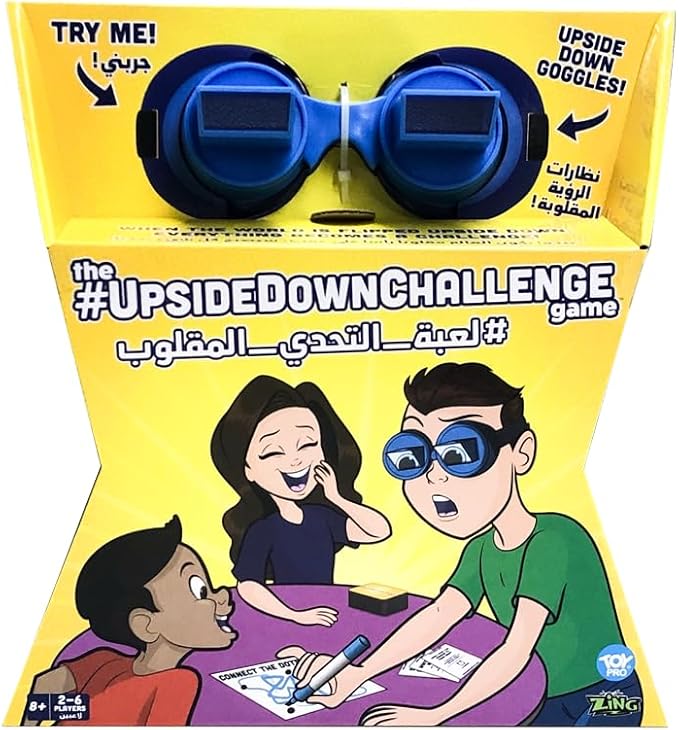 Vango The UpsideDownChallenge Game for Family & Kids - Fun Challenges with Upside Down Goggles - Hilarious for Game Night & Parties - 2-6 Players, Ages 8+ (Standard Edition)