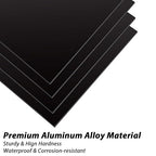 3 Pack 5052 Aluminum Sheet Metal 12 x 12 x 1/16 (0.06") Inch, 1.5 MM Thin Anodized Aluminum Metal Plates Aluminum Metal Sheets, Black Laser Engraving Blanks for Crafting Printing
