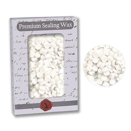 Premium Sealing Wax Beads 2 OZ. - 350+ pcs (Pure White)
