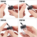 10PCS 22CC Airbrush Glass Bottles with Jar Caps for Master, Iwata Dual Action Airbrush