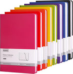 Comix 8 Pack Lined Journal Notebooks for Work, 240 Pages, 5.5"x8.3", Hardcover, A5 Medium College Ruled, Journaling Notebooks for Notes-taking, Fits for Office School Home