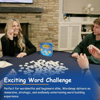 Word Strategy Game with Travel Bag, Word Puzzle for Adults, Family, and Kids, Fun Game for Ages 8+, 1-4 Players
