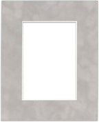 11x14 Mat Bevel Cut for 8.5x11 Photos - Acid Free Light Grey Suede Precut Matboard With Backing Board and Crystal Clear, Self Seal Mat Bag - For Pictures, Framing - 4-ply Thickness
