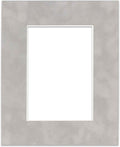 11x14 Mat Bevel Cut for 8.5x11 Photos - Acid Free Light Grey Suede Precut Matboard With Backing Board and Crystal Clear, Self Seal Mat Bag - For Pictures, Framing - 4-ply Thickness