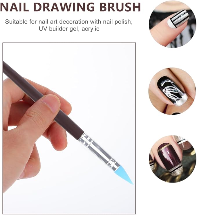 BESTonZON 5pcs Artist Paint Brush Set Silicon Brushes for Painting Masking Fluid Clay Molding, Silicone Sculpting Tools Clay Carving Tools Paint Color Silicone Brush Matching Tool for DIY Handicraft
