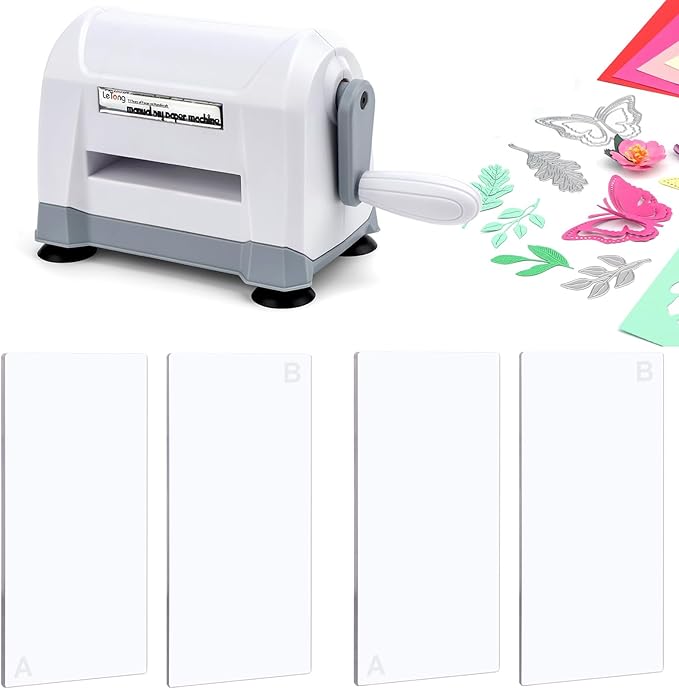 Mini Manual Die Cutting Machine, Portable Die Cut and Embossing Machine for Card Making Scrapbooking Paper Crafting Mini Die Cuts Machine Works with Dies and Folders That Are 3" Wide or Smaller