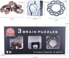 Brain Teaser Puzzle for Adults Puzzles Metal Hole Lock Adult Educational Toy Games for Adults Teens Educational Toy Gift (White)