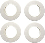 4 Rolls 1/2 Inch Floral Tapes Florist Wraps for Bouquet Stem and Flowers Making Craft Projects (30 Yards, White)