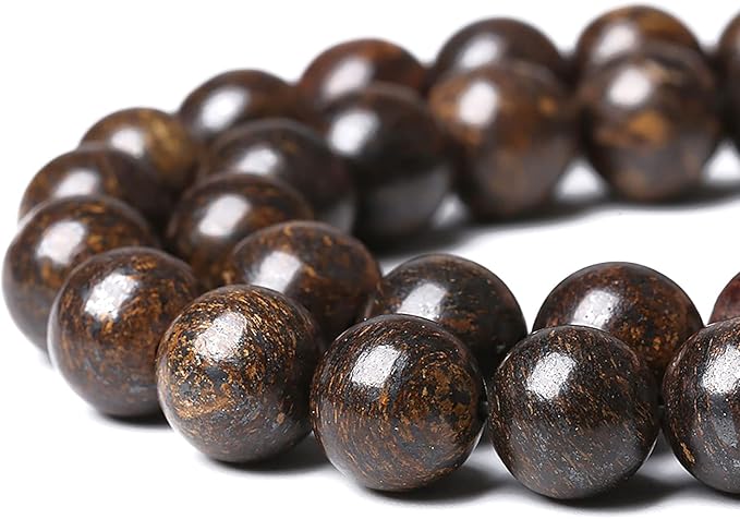 88pcs 4mm Natural Stone Beads Brown Bronzite Gemstone Round Loose Beads for Jewelry Making DIY Bracelet Necklace (Bronzite Gemstone, 4mm)