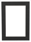 8.5x11 Mat Bevel Cut for 7x9 Photos - Acid Free Textured Black Precut Matboard With Backing Board and Crystal Clear, Self Seal Photo Mat Bag - For Pictures, Photos, Framing - 4-ply Thickness