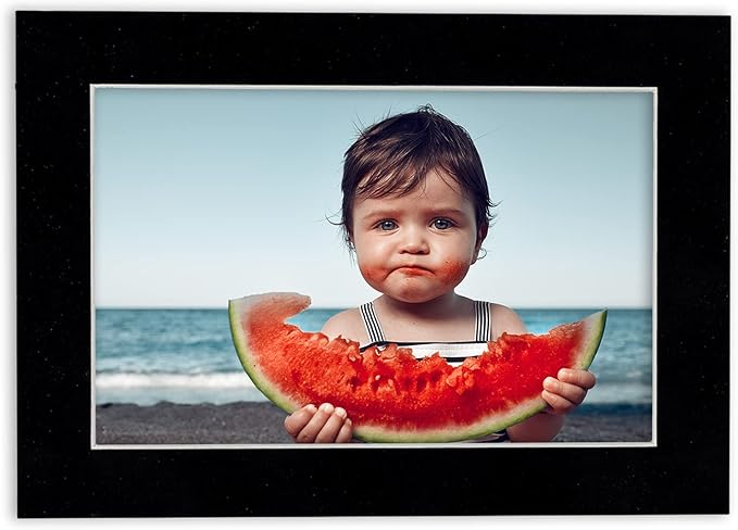 Poster Palooza 11x14 Mat Bevel Cut for 8.5x11 Photos - Acid Free Black Suede Precut Matboard - For Pictures, Photos, Framing - 4-ply Thickness