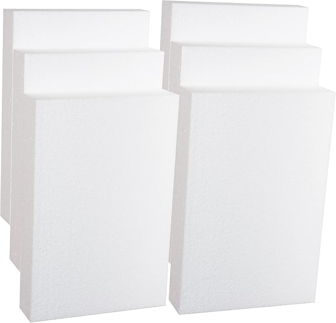 Silverlake 8x12x2 Craft Foam for Styrofoam Block Projects (6-Pack)
