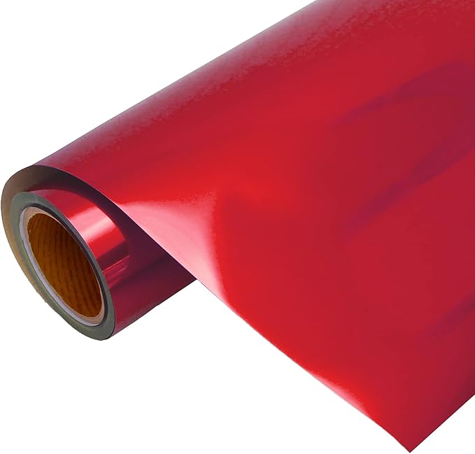 3 Yard x 20" Wide Roll Threadart Metallic Red Heat Transfer Vinyl Film | Compatible with Venture Explore and Maker, Silhouette Cameo, & Large Format Cutters