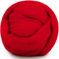 Mayboos Wool Roving Yarn, 1.76oz Colored Natural Wool Roving,Wool Felting Supplies Pure Wool Chunky Yarn for Wet Felting handcrafts and Spinning (Red Color)