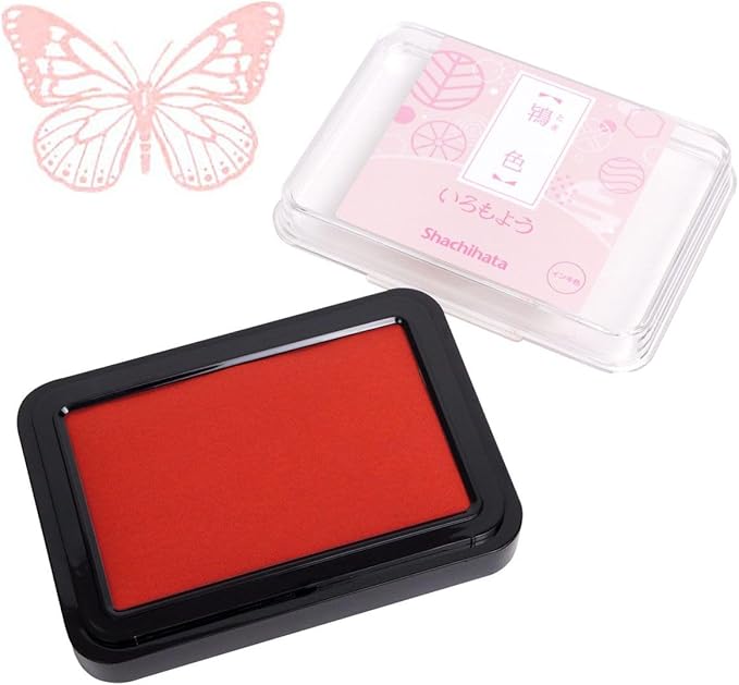IROMOYO Stamp PAD, Traditional Japanese Ink Colour, Oil-Based Ink pad - Pale Pink