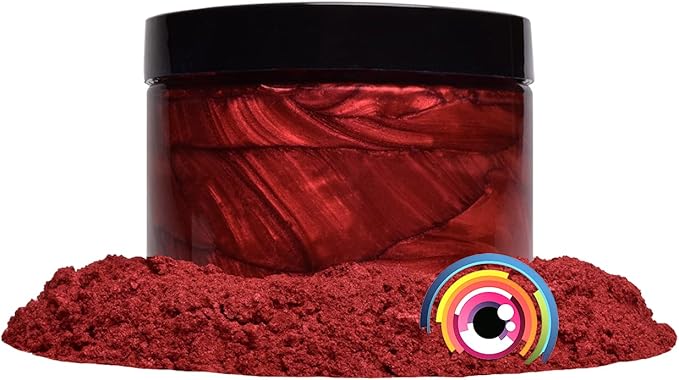 Eye Candy Pigments Premium True Red Mica Powder - Senshi Red (50gr) - for Epoxy, Resin, Soap, Paint, Woodworking, Acrylic Pouring, Bath Bombs, Fishing Lures - DIY Arts and Crafts Additive