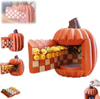 Pumpkin Game Set: Magnetic Chess Checkers, Cribbage, Dice Tower, Card Holder, Gourd Gambit Pumpkin Chess Expansion Pack for Gourd Games, 3D Printing Portable Adult Pumpkin Board Game Set(#2)