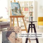 GOTIDEAL Stretched Canvas, 5x7 Inch Set of 10, Primed White - 100% Cotton Artist Canvas Boards for Painting, Acrylic Pouring, Oil Paint Dry & Wet Art Media