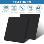 2Pack Anodized Aluminum Sheet 12 x 12 x 1/32 Inch Black Anodized Metal Plates for Laser Engraving 0.8MM Thin Decorative Aluminum Sheets for Crafting
