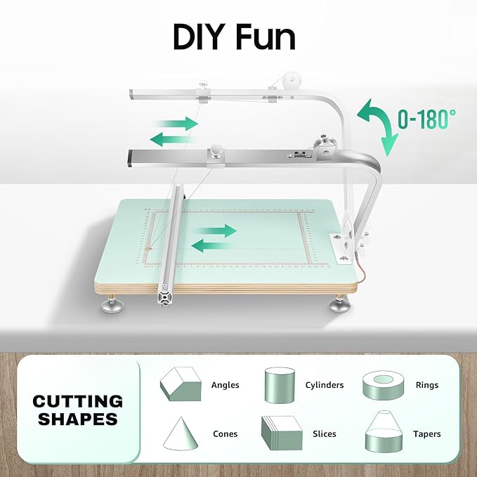 72W Electric Hot Wire Foam Cutter, Tabletop Portable Lightweight Foam Cutting Machine, Styrofoam Polystyrene Cutting Tool Set with Adjustable Dial and Temperature