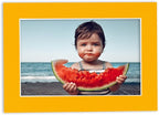 Pack of Ten Acid Free 8x10 Mats Bevel Cut for 6x8 Photos - Golden Orange Precut Matboards With Backing Boards and Self Seal Photo Mat Bags For Pictures, Photos, Framing - 4-ply Thickness