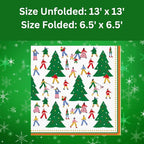 20-ct 13x13 Christmas Paper Decoupage Napkins, 3-Ply Servilletas Tissue Napkin for Dinner and Parties, Disposable Napkins (Christmas Hustle)