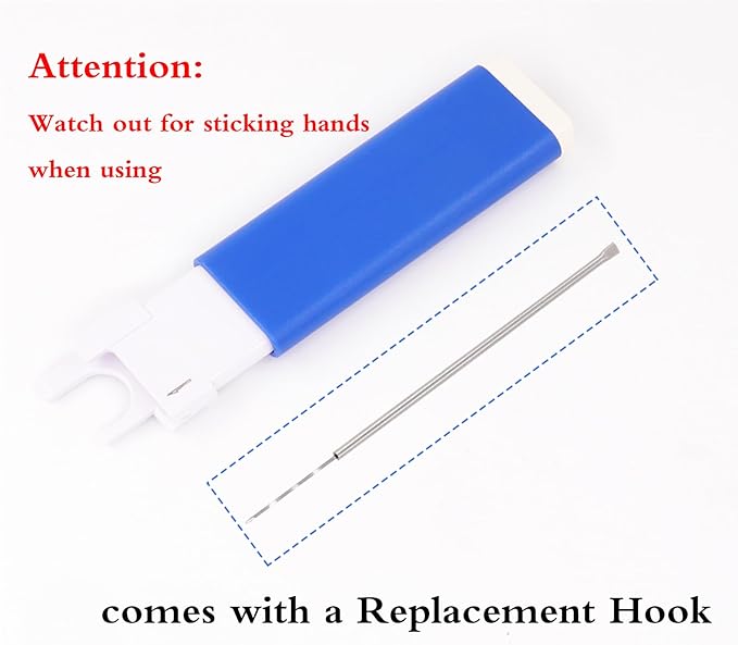 YICBOR Upgraded Automatic Sewing Machine Needle Threader with Strong Magnet, Stitch Insertion Tool with 1pcs Replacement Hooks Quick for Industrial Single Lockstitch Sewing Machine(red)