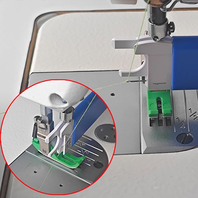 YICBOR Upgraded Automatic Sewing Machine Needle Threader with Strong Magnet, Stitch Insertion Tool with 1pcs Replacement Hooks Quick for Industrial Single Lockstitch Sewing Machine(red)