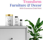 GRANOTONE Chalk Paint for Furniture | Matt-Finish Water-Based Acrylic Paint for Wood, Walls, Metal, Glass, Paper, Fabric Canvas | Maximum Coverage Chalk Paint for Kids & Adults, 500 Ml (WHITE)