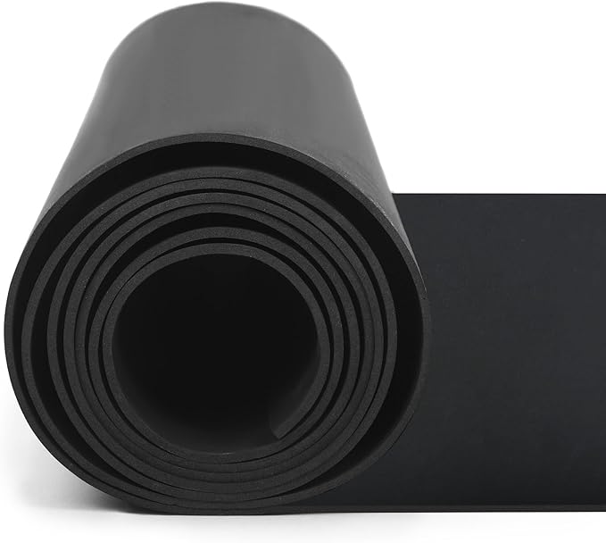 Frienda 35 x 118 Inch Large Eva Foam Sheet Black Eva Foam Cosplay Foam Padding Thick Roll Non Slip for Costumes Armor DIY Craft Projects (4 mm Thick)
