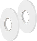 Double Sided Foam Tape 0.5In x 52.5FT 2 Pack, Mounting Tape Heavy Duty, Strong Adhesive Weatherproof Seal Strips for DIY Craft Picture Poster, Car & Gap Filling Mountings, Home Office Decor (White)