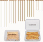 100pcs 18K Gold Filled Flat Head Pins Non Tarnish Craft Earring Bracelet Jewelry Making Accessories Supplies (50mm (1.96in), Gold-Flat Head Pin)