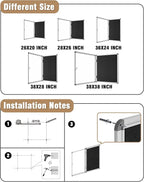 36"x24" Enclosed Bulletin Board, Lockable Weather-Resistant Aluminum Cork Noticeboard for School & Office, Silver Frame w/Black Flet