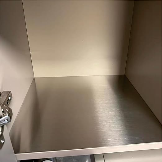 316L Stainless Steel Sheet 12x12x0.031 (23 Ga) 2 Pack, Brushed Metal Plates for Home DIY, Jewelry Making, Model Building - Rust Resistant, Cut-to-Size Ready