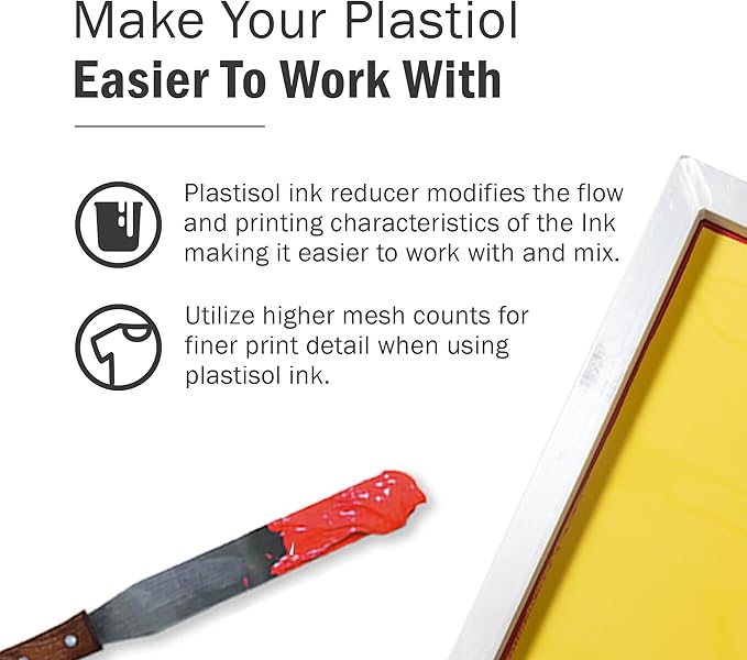 Rapid Cure® Plastisol Ink Curable Reducer (Gallon - 128 oz.) - Screen Printing Ink Viscosity Reducer, Screen Printing Ink Thinner, Additive for Your Screen Printing Kit, Screen Printing Supplies