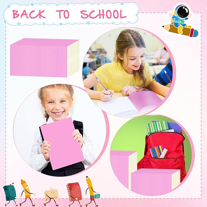 Handepo 100 Pack Composition Notebooks A5/A6 Ruled Lined Composition Kraft Notebooks Bulk Soft Cover Journals Travel Diary Memo for Students Classroom Office Supplies(A5,Pink)