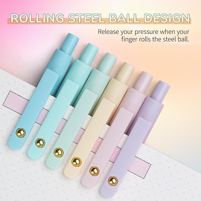 12 Pcs Gel Pens 0.5mm Quick Dry Black Ink Pens Fine Point Smooth Writing Pens, Cute Office and School Supplies Gifts for Women Teacher Students (12 Pcs Ombre Gold)