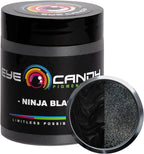 Eye Candy Premium Mica Powder Pigment “Ninja Black” (25g) Multipurpose DIY Arts and Crafts Additive | Woodworking, Epoxy, Resin, Bath Bombs, Paint, Soap, Nail Polish, Lip Balm (Ninja Black, 25G)