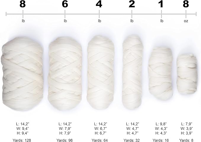Natural Wool Bulk roving, 4 lb. Best Wool for Spinning, arm Knitting, Felting, Chunky Blankets and Tapestry. Natural Colors, un-Dyed. (Ecru, 4 lb)